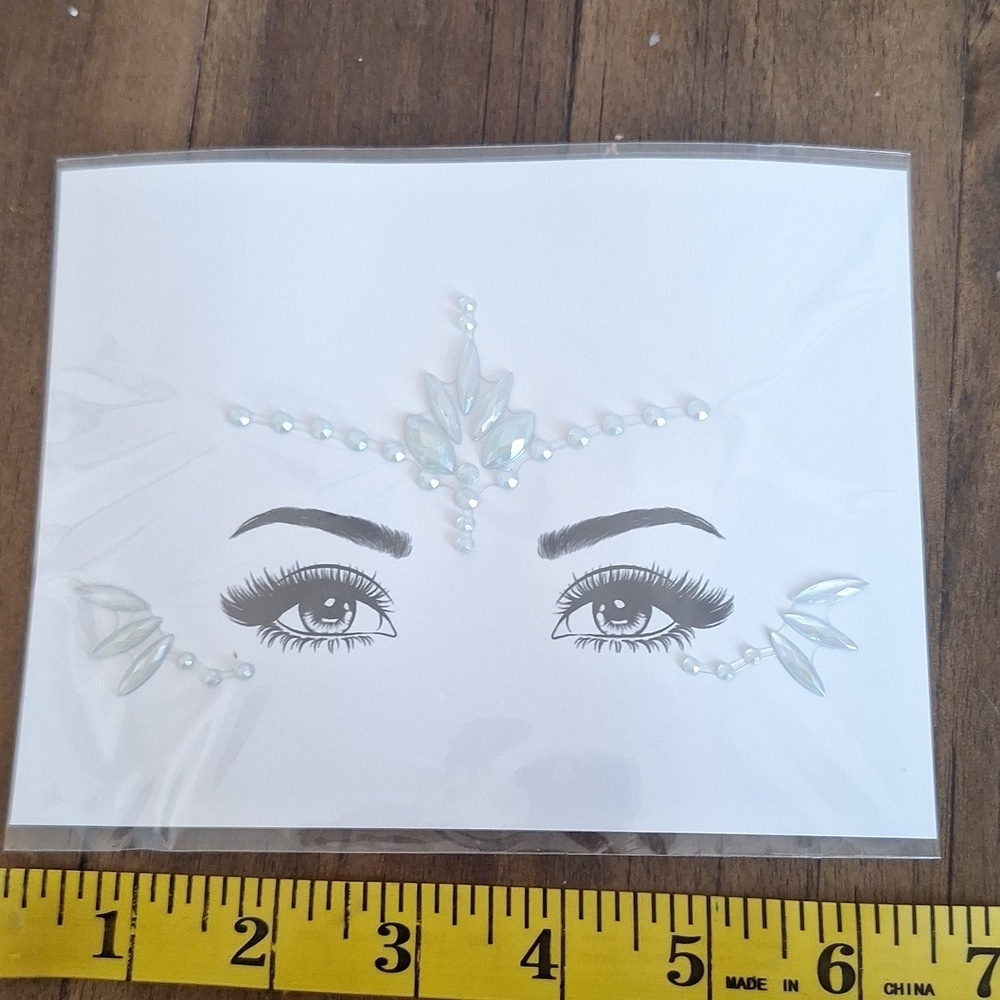 Rhinestone Face Gems Jewels Face Crystal Stickers - Picture 2 of 2